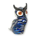 Glastierfigure Eule im Murano-Stil, UNA STATUETTA DI VETRO IN STILE MURANO RAFFIGURANTE UN GUFO