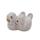 Vogelpärchen, L. 9 cm, klein, cappucino, Royal Garden, Dekofigur, Gartenfigur, Vogelfigur