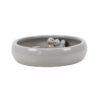 Vogeltränke, Ø 35 cm, grau, Terracotta, glasiert, Heritage Garden, Vogelbad, Gartendeko