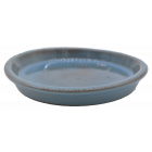 Unterteller, glasiert, rund, blau, Untersetzer, Glasurteller, Rundteller