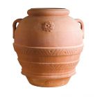 Impruneta Terracotta, Orcio Toscana Fascia Doppie, Ölkrug, Krug mit Griffen