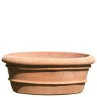 Impruneta Terracotta, Vaschetta ovale orlata, ovales Blumengefäß