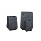 Hochkasten Diago - Fiberzement - Betonoptik - schwarz - viereckig - 3 Größen