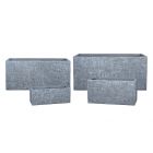 Blumenkasten RusticLine, Zement-Fiberglas, Rechteckform, schlicht, Farbe Rustic Grey, Pflanzkasten, Balkonkasten, länglich, Gartengefäß, Rechtecktopf