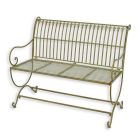 Gartenbank, Zweisitzer, L. 103,5 cm, Eisenbank, Parkbank, Blumenbank, A REDDISH GREEN IRON GARDEN BENCH