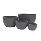 Blumenschale Painted Cloudy Grey, rund, grau, Übertopf, Pflanztopf, Gartengefäß