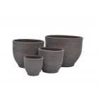 Blumentopf Painted Dusty Grey, rund, grau, Übertopf, Pflanztopf, Gartengefäß