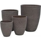 Pflanzvase Painted Dusty Taupe, rund, Pflanztopf, Gartengefäß