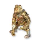 Steampunkfigur Schimpanse, H. 20,3 cm, Polyresinfigur, Affenfigur, Dekofigur, Sammlerfigur, A RESIN STEAMPUNK FIGURINE OF A CHIMPANZEE