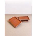 Galestro Terracotta, Sottovaso Bonsai, Unterteller, rechteckig, grau, Rechteckteller, Topfuntersetzer, Grauteller, Wandunterteller