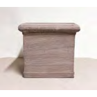 Galestro Terracotta, Cubo Liscio, Vierecktopf, grau, Blumenkasten, Terracottatopf, Gartengefäß