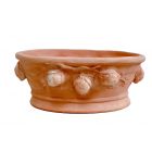 Galestro Terracotta, Cassetta Ovale Limoni, Pflanzschale, oval, verziert, Limonendekor, Terracottaschale, Terracottatopf