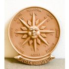 Galestro Terracotta, Rosa dei Venti, Windrose, Kompass, Wandbild, Relief, rund