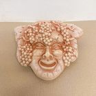 Galestro Terracotta, Maschera Uva, Reliefwandbild Maske "Traube", Wanddekoration, Gartenwandbild, Terracottawandbild
