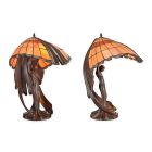 Tischlampe im Tiffany-Stil, H. 65 cm, Stehlampe, Tischleuchte, Raumdekoration, Lampe, Leuchte, A TIFFANY STYLE FLYING LADY LAMP (1 Stück)