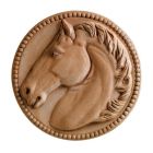 Impruneta Terracotta, Testa Cavallo, Pferd, Pferdekopf, Pferdefigur, Reliefwandbild, Wanddekoration, Terracottarelief, Terracottadekoration, Gartendekoration
