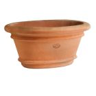 Impruneta Terracotta, Timozza Ovale Liscia, ovale Wanne, Pflanztopf