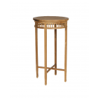 Teak, Betawi, hoher runder Teaktisch, Stehtisch, Bartisch, Gartentisch, Holztisch, Tisch