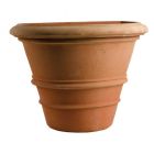 Impruneta Terracotta, Vaso a Muro Orlato, Wandtopf, Pflanzgefäß, Blumentopf, Wandgefäß