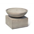 Ceru Brunnenschale Ø 70 cm, Sockel L. 55 cm, LED-Beleuchtung, Pumpensystem, EasyLite, Fiberglas, Farbe Natur, Gartenbrunnen