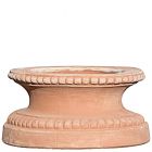 Impruneta Terracotta, Base Baccellata, runder Sockel mit Dekor, Basis