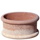 Impruneta Terracotta, Ovalina con Orli Tondi, Pflanztopf, Blumentopf, oval, schlicht, klein, grau, Terracottatopf