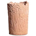 Impruneta Terracotta, Cachepot Narcisi, Vase, rund, verziert, Narzissen-Dekor, Blütendekor