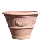 Impruneta Terracotta, Vaso Aldobrandini, runder Pflanztopf, Blumentopf, Vase