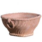 Impruneta Terracotta, Paniera quadrata con Anelli, quadratischer Pflanztopf, Blumentopf