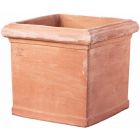 Galestro Terracotta, Cubo Liscio, Blumenkasten, quadratisch, schlicht, hoch, Vierecktopf, Terracottatopf