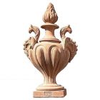 Impruneta Terracotta, Alzata con Draghi, Pokal mit Drachen, Dekoration
