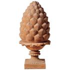Impruneta Terracotta, Pigna con Piede, dekorativer Tannenzapfen auf Sockel, groß