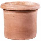Galestro Terracotta, Cilindro Trequanda Liscio, runder Pflanztopf, Blumentopf, Vase, Zylinder