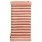 Impruneta Terracotta, Cassetta millerighe, Vierecktopf, Pflanzkasten, quadratisch, verziert, Streifendekor, Terracottatopf