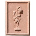 Impruneta Terracotta, Pannello Chianti Putto, Wandbild Putte mit Weintrauben, Dekoration, Relief