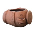 Impruneta Terracotta, Orcio con Foro, Pflanzkrug, Ölkrug, Amphore liegend