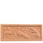 Impruneta Terracotta, Pannello Bizantino Con Pavone, Wandbild mit Tieren, Dekoration, Relief
