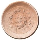 Impruneta Terracotta, Tondo con "Bacchino, verzierter Wandteller, Dekoration, Relief