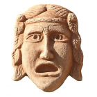 Impruneta Terracotta, Maschera Greca La Tragedia, griechische Tragödienmaske, Wandmaske, Wandbild, Dekoration