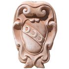 Impruneta Terracotta, Stemma Strozzi, Wandbild Wappen, Dekoration, Relief