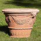 Impruneta Terracotta, Vaso medici Decorato, runder Pflanztopf, Blumentopf, Vase