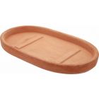TerrArte Terracotta, Sottovaso ovale, Unterteller, oval, groß, Topfuntersetzer, Ovalteller
