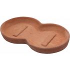 TerrArte Terracotta, Sottocassetta Primula a Due, Unterteller, rund, Doppelteller, Topfuntersetzer