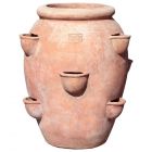 Impruneta Terracotta, Orcio Fragoliera, Krug mit Taschen, Vase