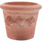 TerrArte Terracotta, Vaso Toscana Limoni, runder Pflanztopf, Blumentopf