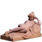 Impruneta Terracotta, Paolina Borghese, Frauenfigur, liegend, Terracottafigur, Terracottafrau, Gartenfigur