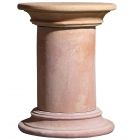 Impruneta Terracotta, Colonna con Capitello Liscio, runde Säule mit Kapitell, Basis, Sockel
