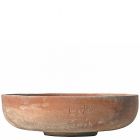 Impruneta Terracotta, Ciotola, liscio, Pflanzschale, Blumenschale, rund, schlicht, grau, Terracottaschale, Vogeltränke, Vogelbad