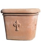 Impruneta Terracotta, Tinozza con giglio, Blumengefäß, Blumentopf