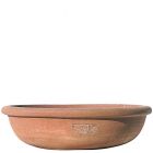 Impruneta Terracotta, Ciotola con orlo, Pflanzschale, Blumenschale, Pflanztopf, rund, schlicht, Brunnenschale, Vogeltränke, Vogelbad